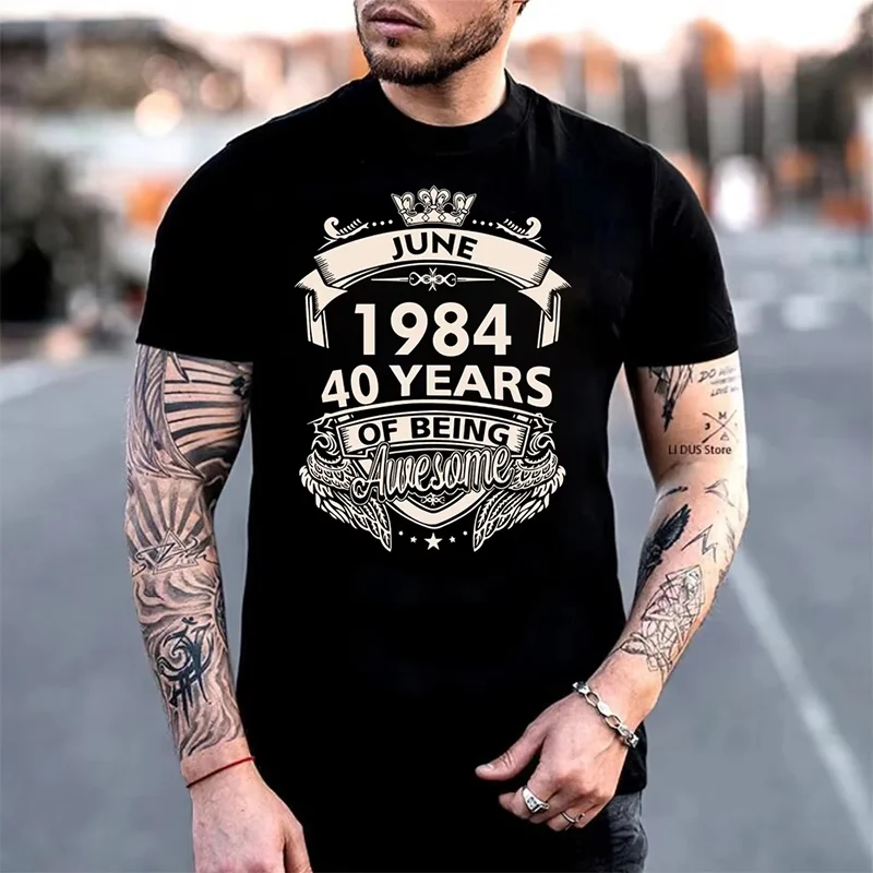 Born In 1984 November September October December January Febuary March April May June July August 40 Years Awesome Birth T Shirt