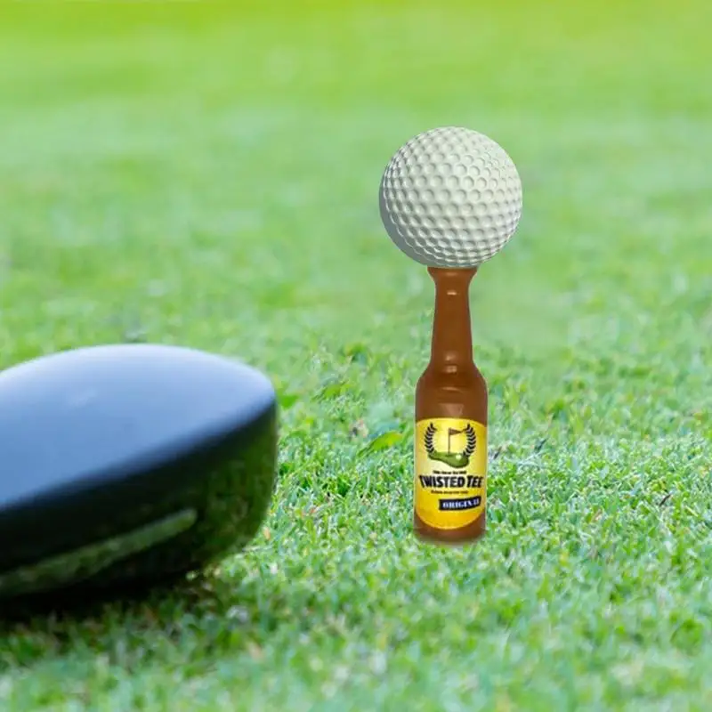 Funny Golf Tees Resin Golf Tees Novelty Bottle Shape Golf Tees Portable Golf Accessories for Driving Range Reusable Golf Tees