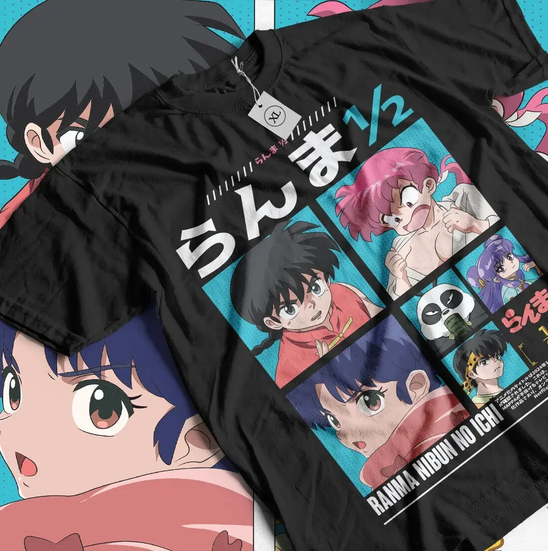 Ranma 1/2 Camiseta Champú Rumiko Takahashi Manga Strip Anime Camisa