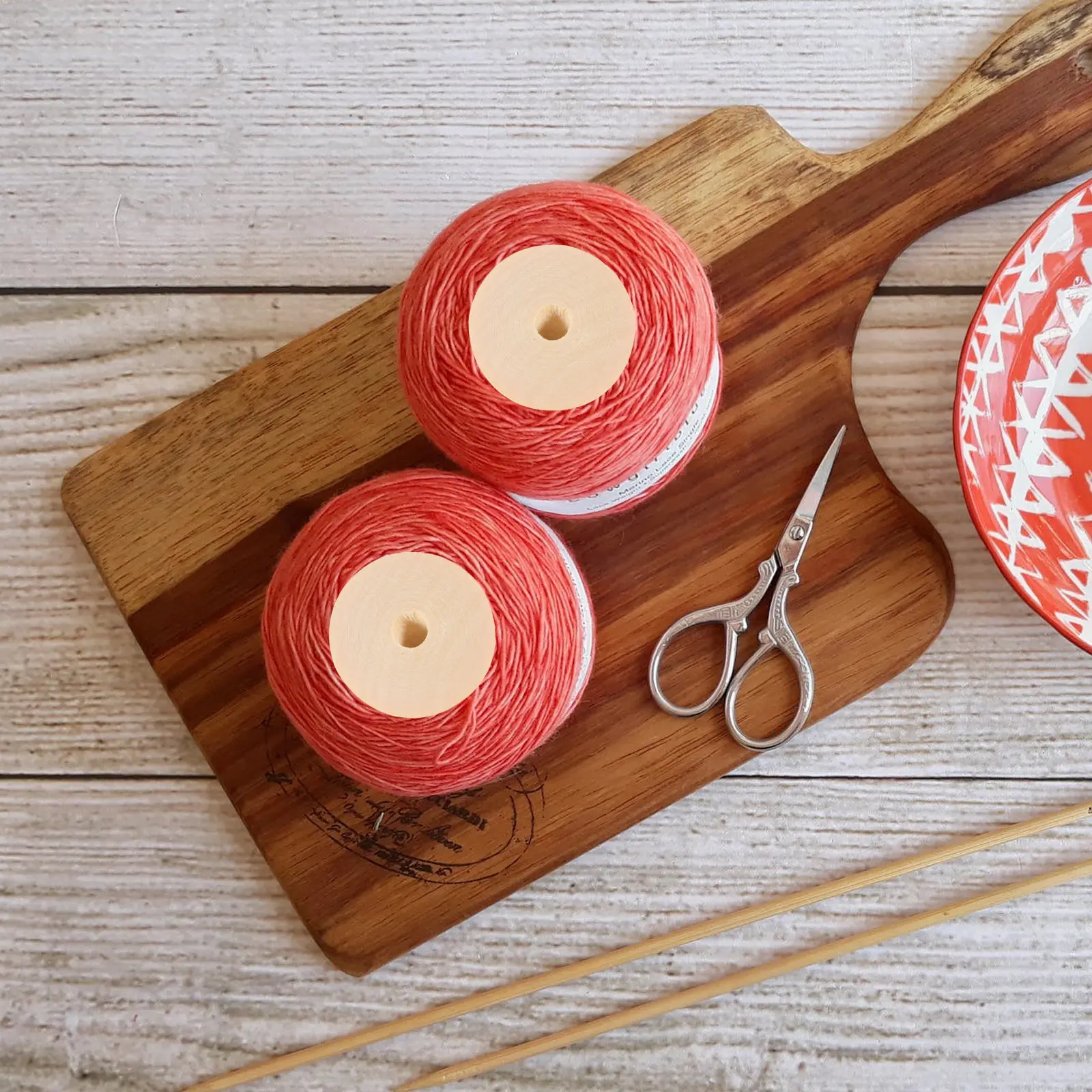 Набор из 5 деревянных катушек для ниток, натуральное дерево, для шитья, вышивки, рукоделия, органайзер для проволоки и шпагата