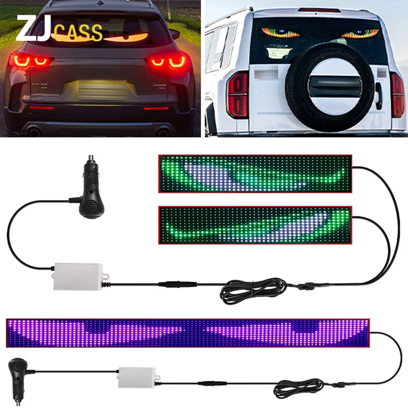 

12V-24V LED Devil's Eye 200/150/120/80/70/60 cm 2-in-1 Large Flexible Windshield Lamps Car Interior Atmosphere Light Accessories