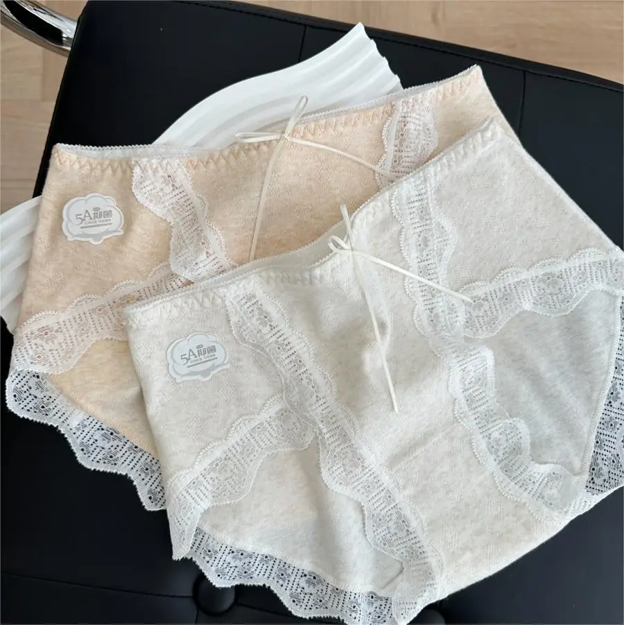 

Full Pants 5A Bacteriostatic Japanese Teen Feminine Lace High Slit A Baby Cotton Mid-rise Women's Underwear