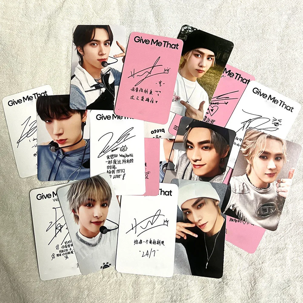 5Pcs/Set KPOP Hendery Kun Give Me That Album Selfie Photo Cards Ten Yangyang Xiaojun Two Sides Fashion Postcards Fans Collection