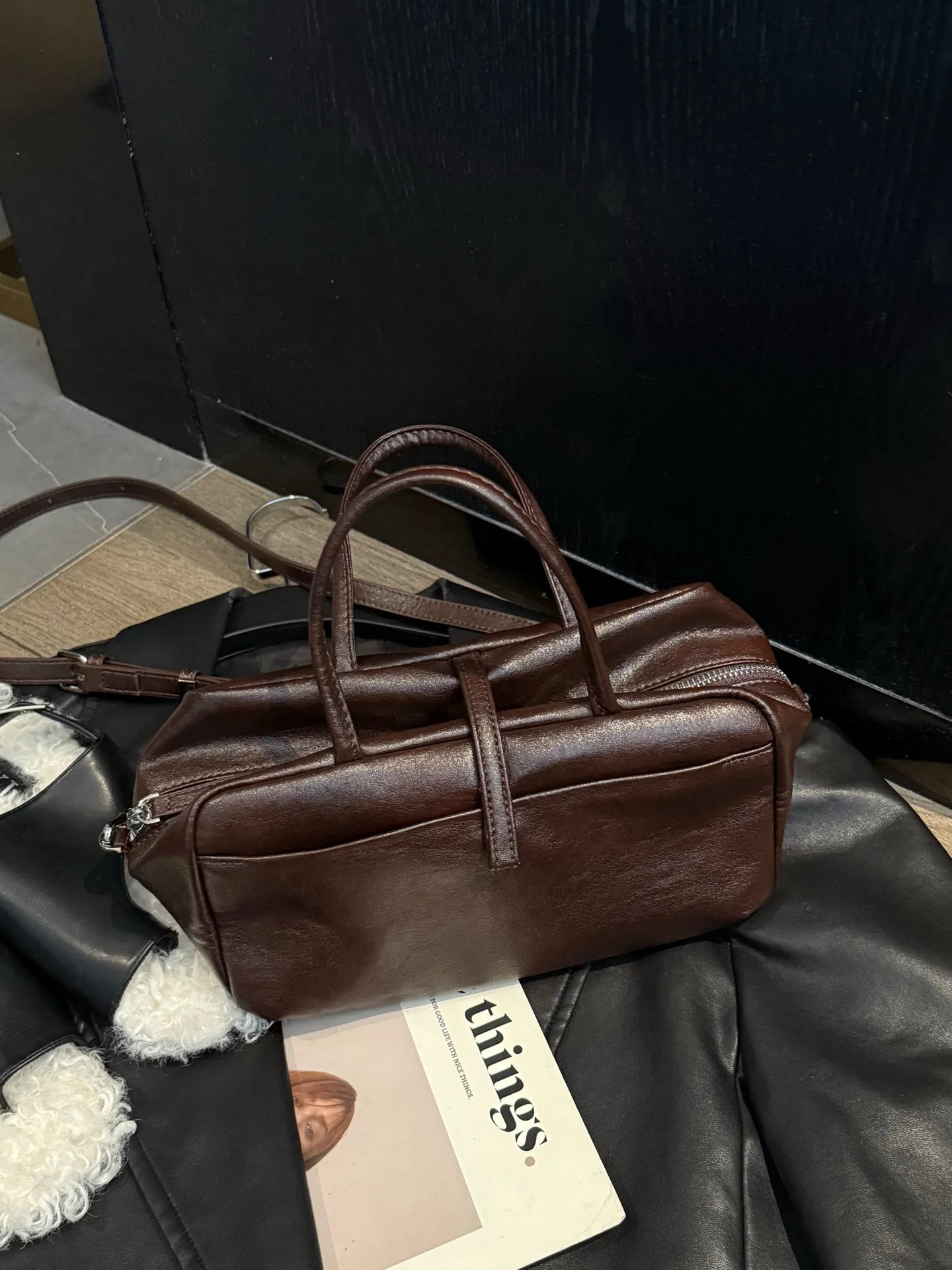 

Retro Genuine Leather Handbag Women's Faionable Versatile oulder Crossbody Bag Casual Sle Autumn Winter New Arrival