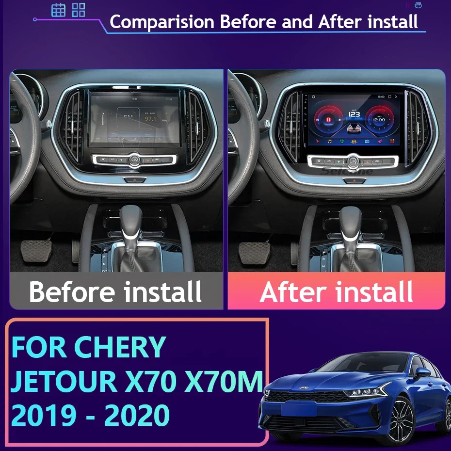 Car Radio Carplay For Chery Jetour X70 X70M 2019-2020 Navigation GPS Android Auto Screen Video Stereo No 2din 5G Wifi Bluetooth