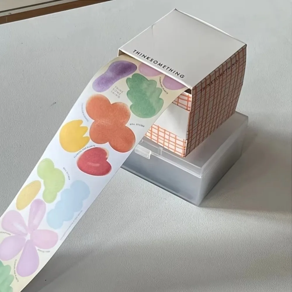Fashion Colorful Sticky Notes Pull-Out Design Self-Adhesive DIY Sticker Notes Simple Design Flower Pattern Instagram Style Notes