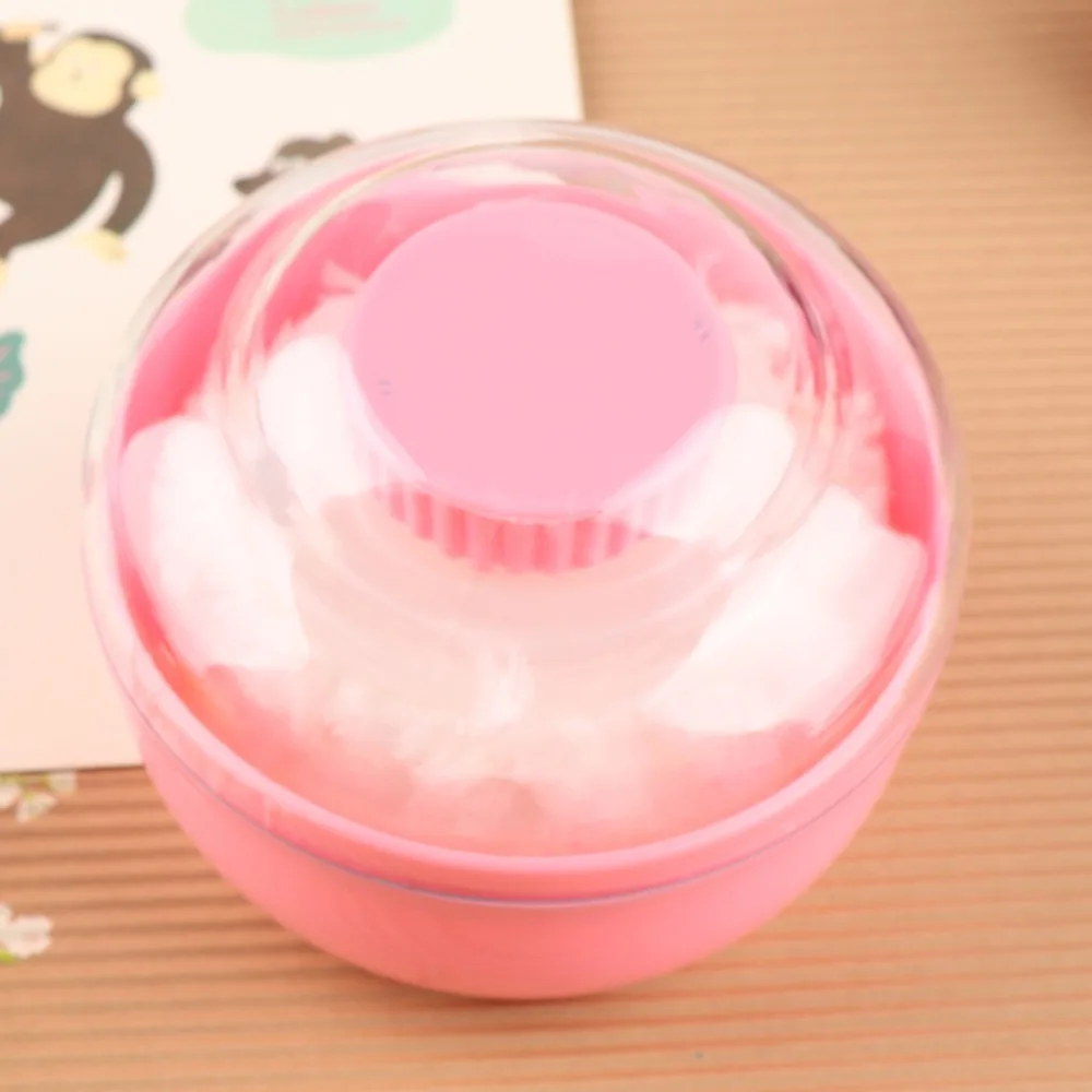 PP Makeup Box Portable Plush ABS Baby Powder Box Talcum Powder Box