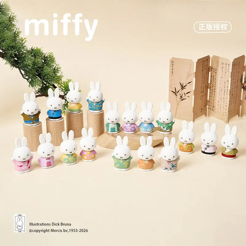 

Miffy Rabbit Ancient Style Blind Box Kawaii Chinese Traditional Costume Figure Cute Rabbit Model Collectible Toy Gift for Kids