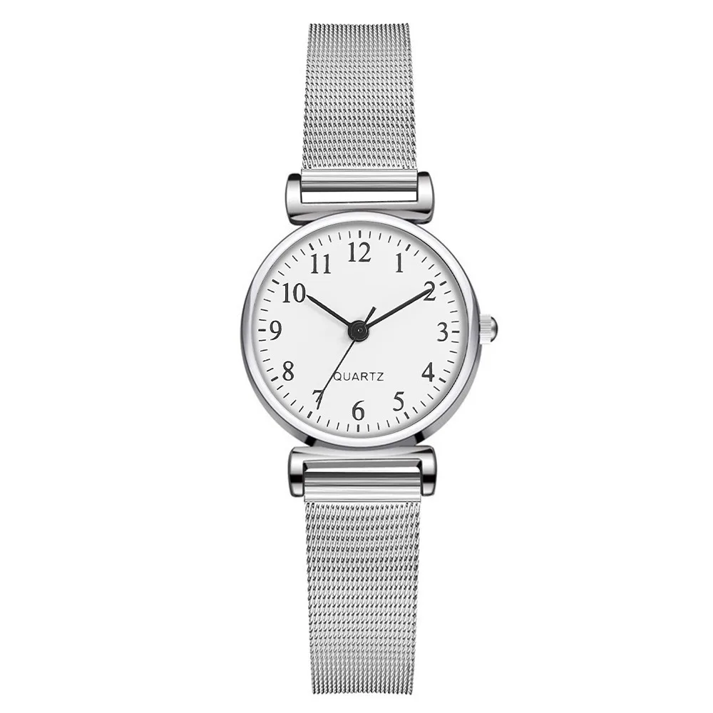 

Модные круглые часы с регулируемым ремешком, роскошные наручные часы, сетчатый ремень, кварцевые часы, подарки