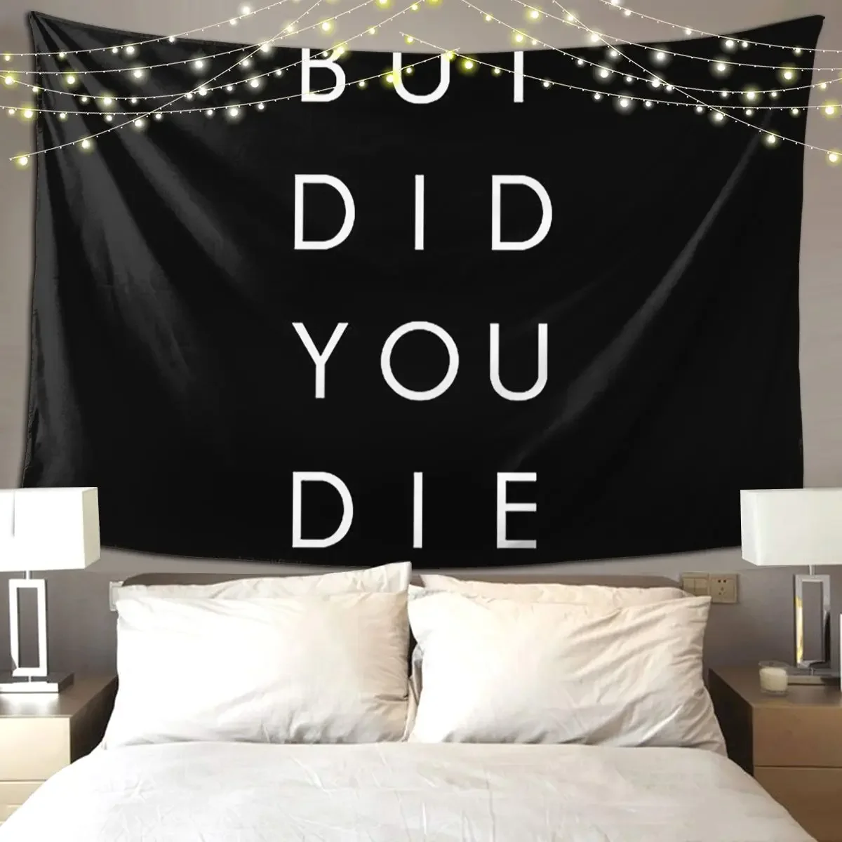 

But Did You Die Tapestry Art Wall Hanging Aesthetic Home Decoration Tapestries for Living Room Bedroom Dorm Room