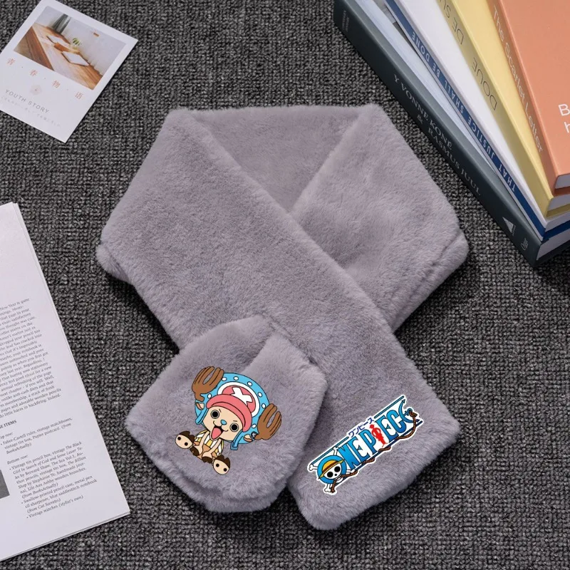 الدافئة الفانيلا الشتاء وشاح للبنين والبنات ، أنيمي الشكل D. لوفي ، توني المروحية ، تأثيري الأوشحة ، الطفل الملابس والاكسسوارات ، 1 قطعة