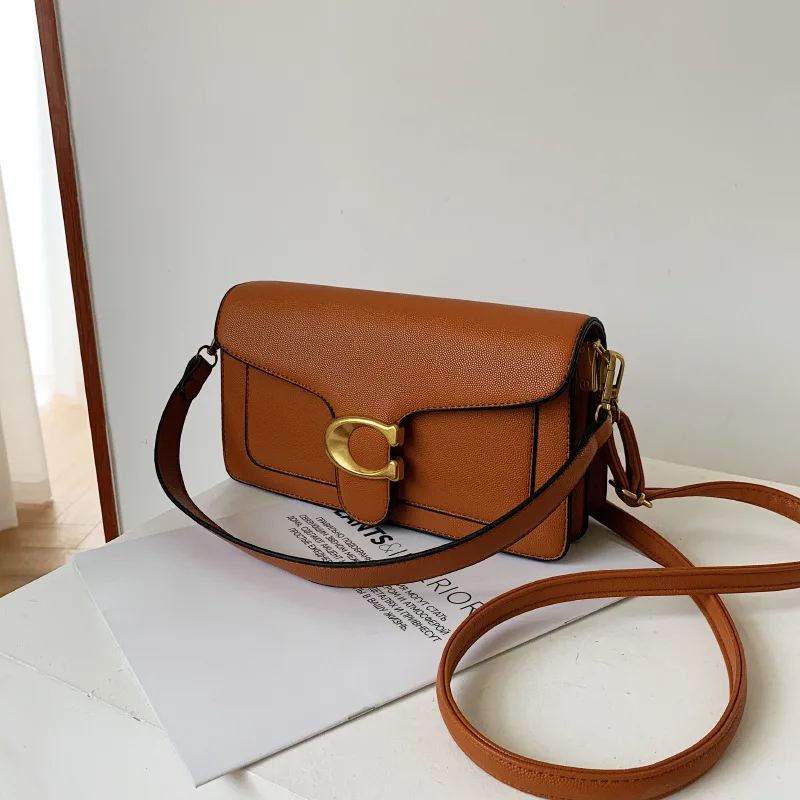 Caviar Grain kleine vierkante crossbodytas, minimalistische mode draagbare dames schoudertas voor dagelijks gebruik