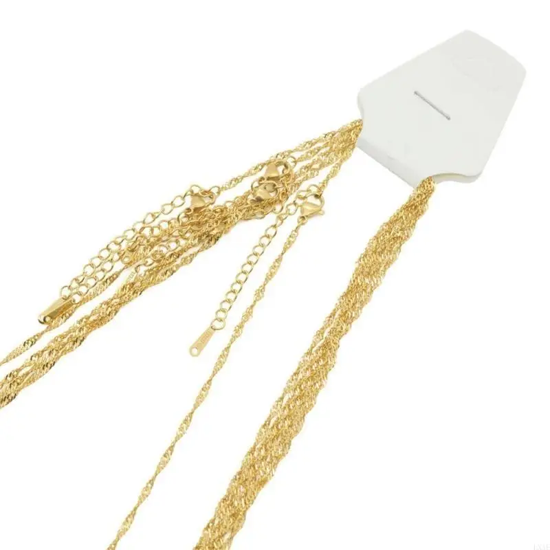 

Набор из 5 стильных металлических фурнитуры для изготовления ювелирных изделий из нержавеющей стали, цепочка для ожерелья