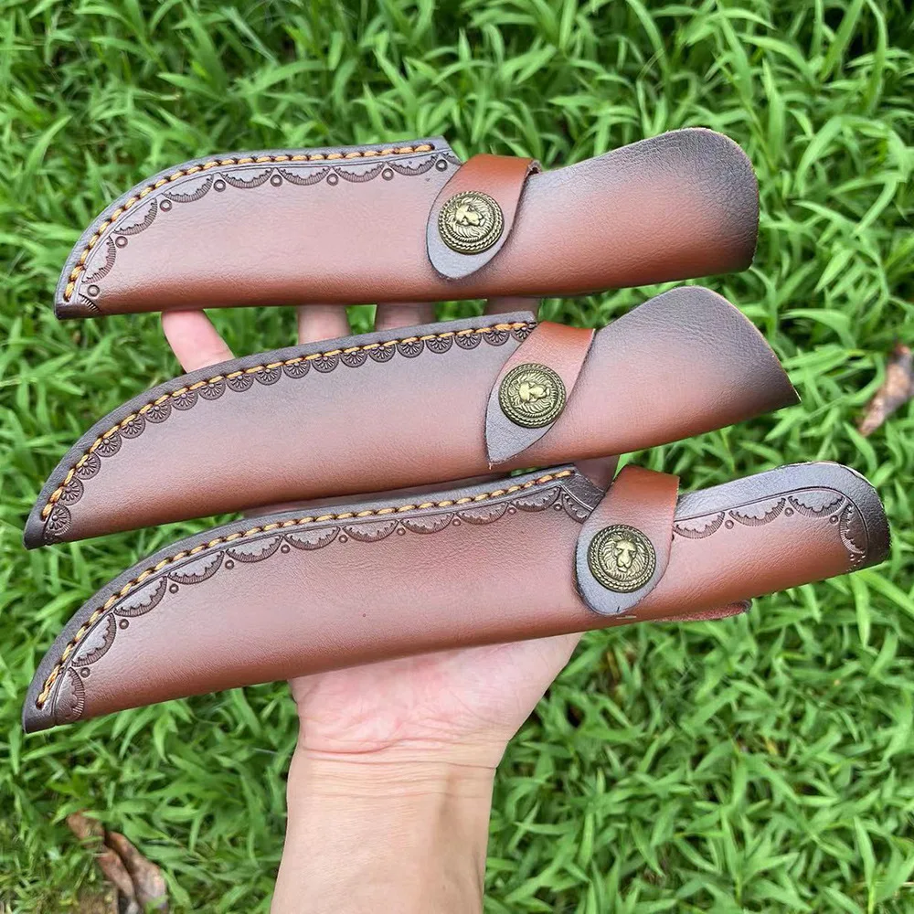 Knives Sheath New Two-Layer Universal Cowhide Knife Set Hanging Belt Kitchen Knife Set Protective Sheath Knife Shell