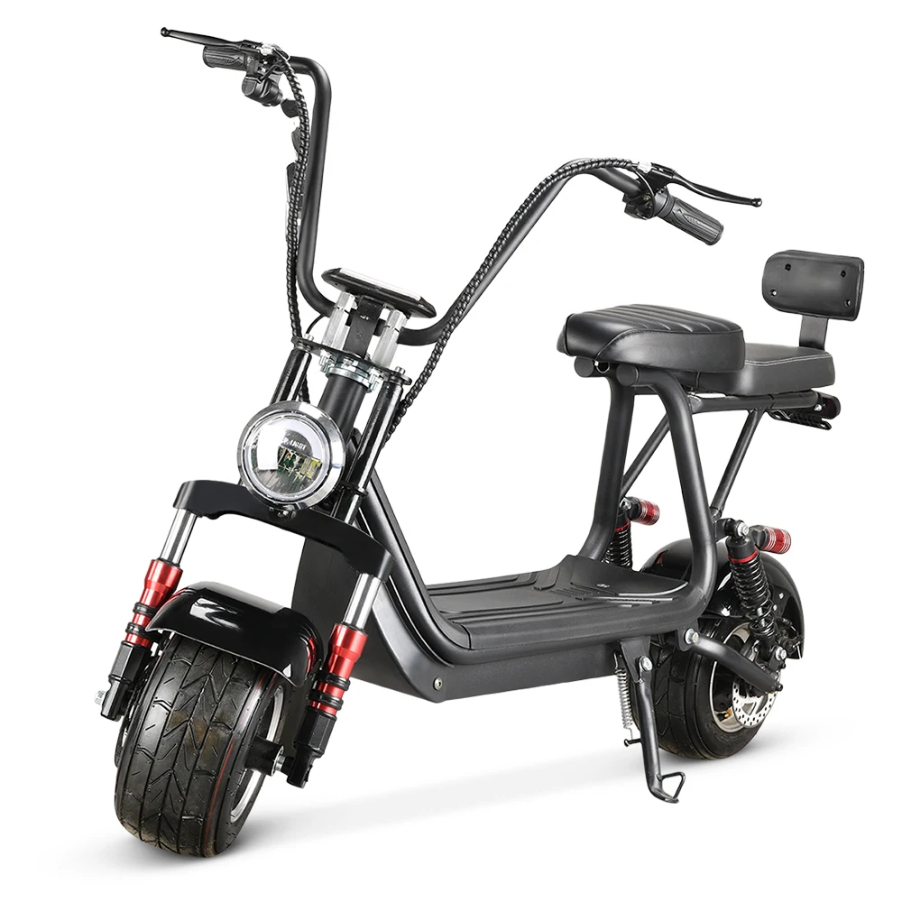 China Cheap Customized Citycoco 48V 20Ah 1000W Dual-Wheel Adult Electric Scooter Motorcycle 35km/h Max Speed view 3
