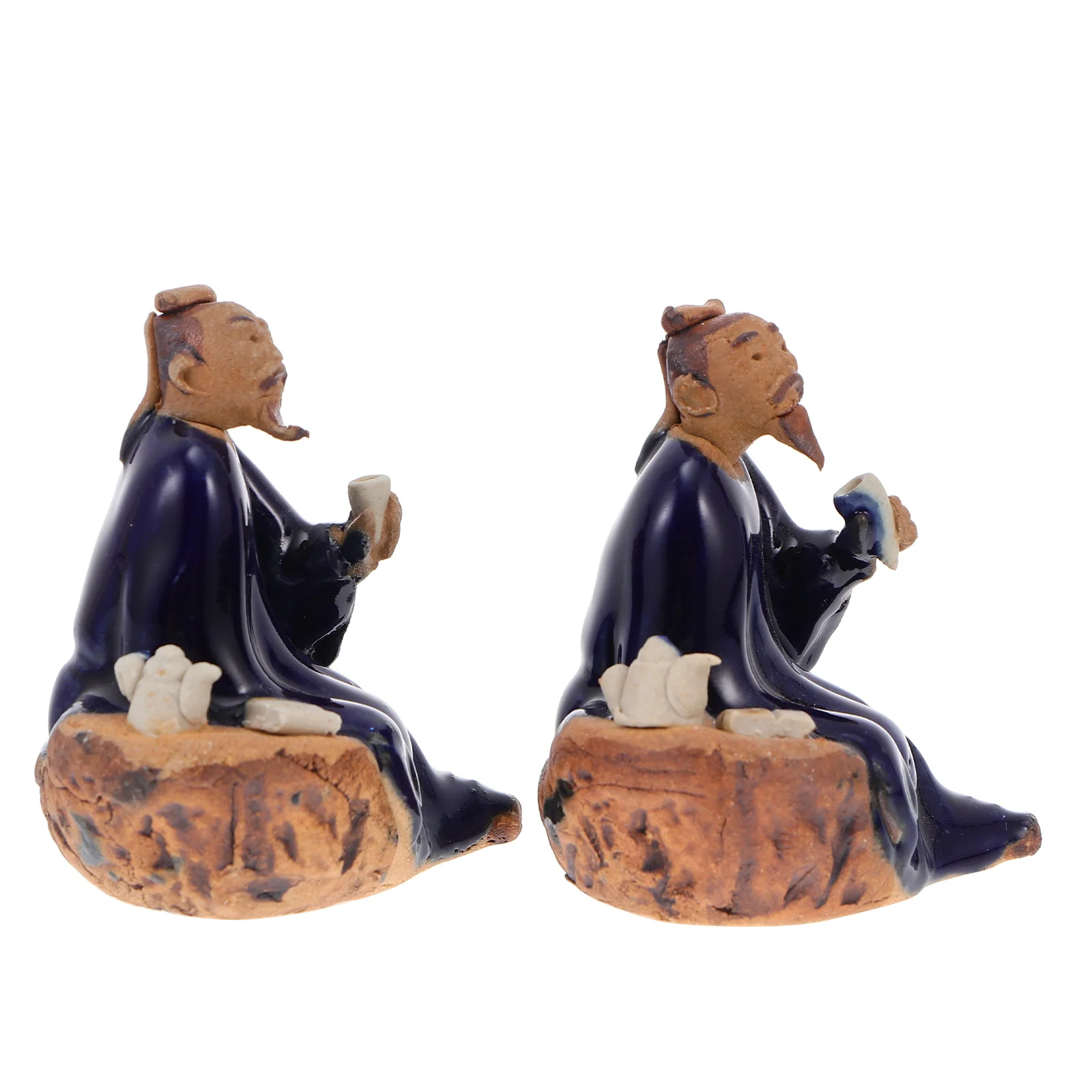 

2Pcs Ceramic Water Absorbent Stone Bonsai Ornament Eco-Friendly Micro Landscaping Aquarium Tank Decorative Garden Craft Small