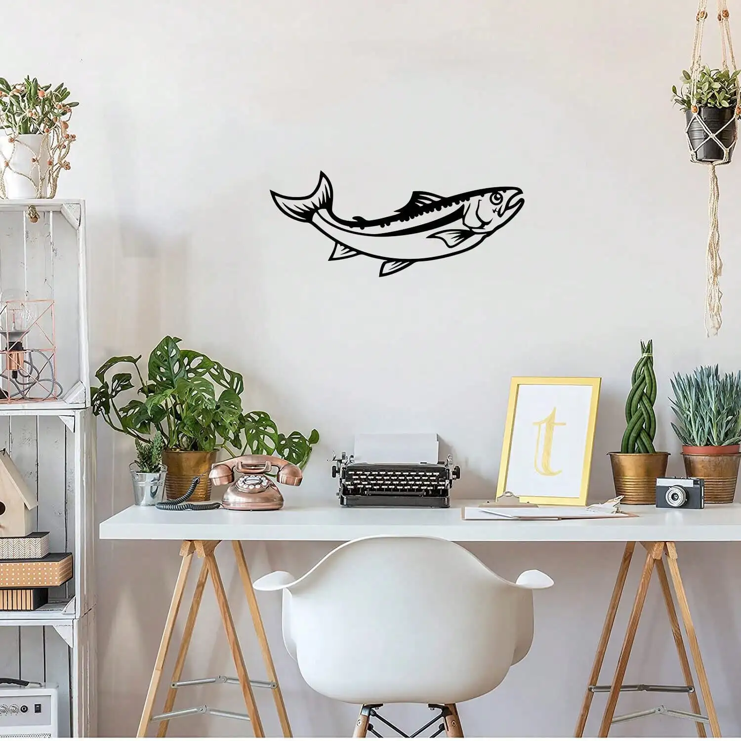 

Наклейка на стену в виде прыгающей рыбы, стальной силиконовый силиконовый стикер, водонепроницаемый, для декора стен внутри и снаружи помещений