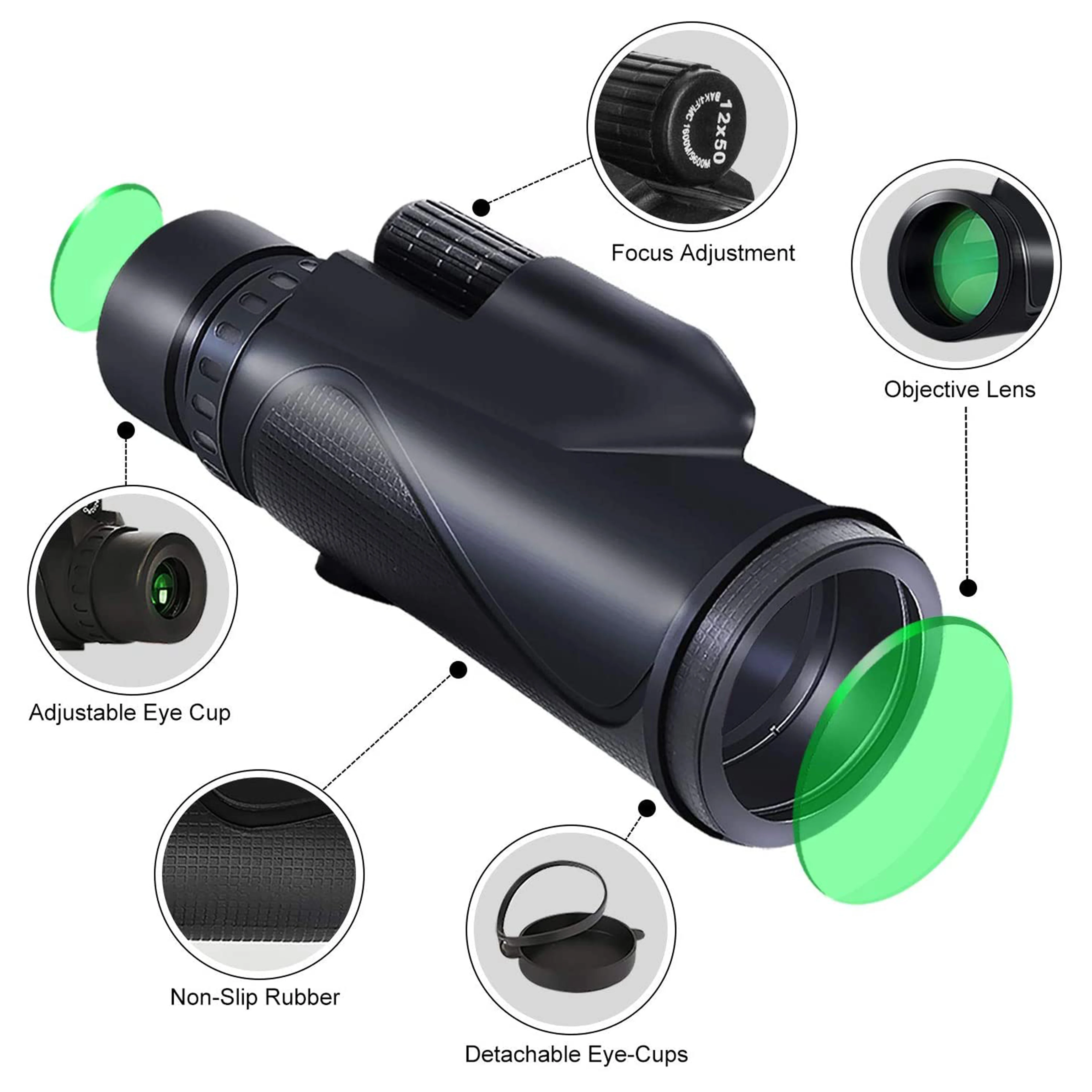 Powerful HD Monocular 40x60 Telescope Long Range Zoom With Tripod Phone Clip For Outdoor Hunting Camping Tourism Telescope