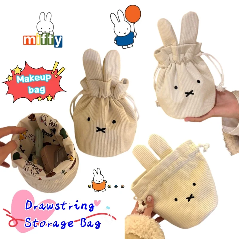 Miffy Miffy Rabbit Bundle Pocket High Color Value Creative Portable Large Capacity Drawstring Storage Bag Cartoon Cute Hand Makeup Bag - Aliexpress Deal