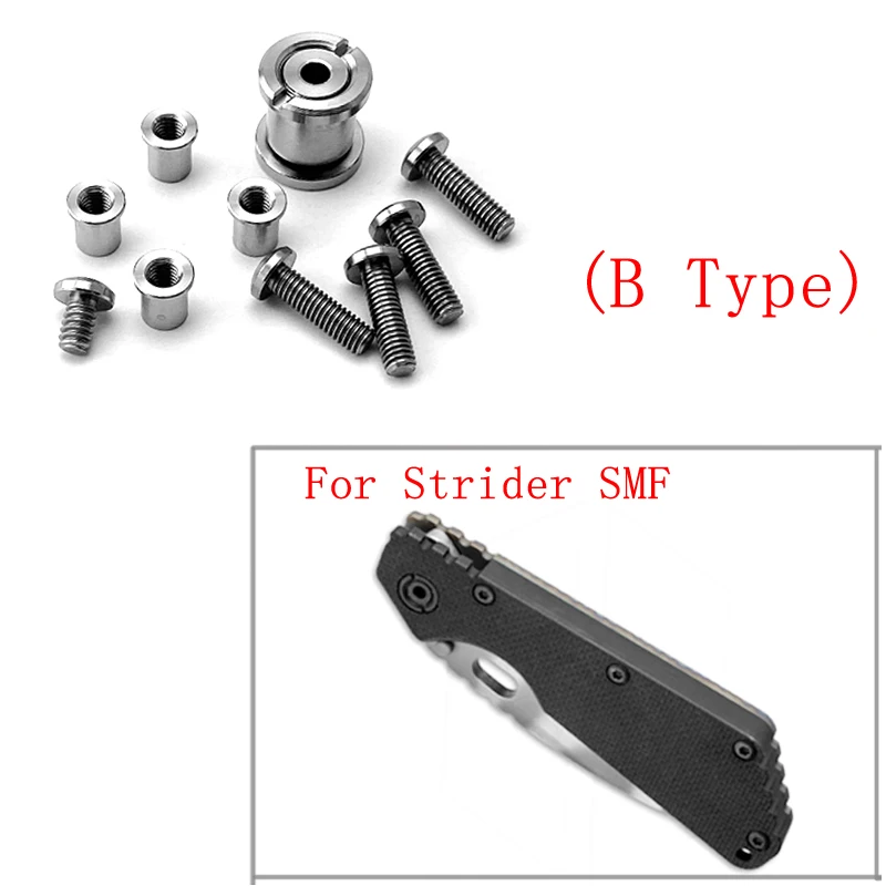 سكين المغزل المسمار مجموعة سبائك التيتانيوم سكين مقبض/المغزل مسامير عدة ل Strider SFM للطي سكين جيب DIY بها بنفسك الملحقات