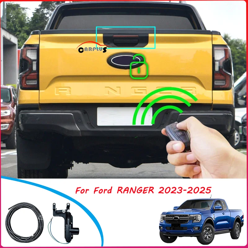 Use for Ford Ranger 2023-2025 Tailgate Electronic Lock Remote Control Key Trunk Gate Lock for Vehicle Security