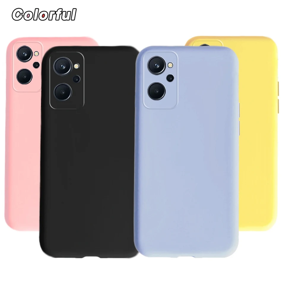 For Realme 9i Case Realme9i 9 i 4G RMX3491 Phone Case Candy Color Silicone Soft Cover For Realme 9 Pro Realme9 9Pro 5G Bumper