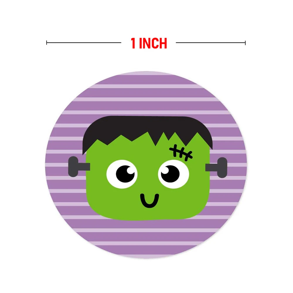 ハロウィーンのドアとカボチャのステッカー,12 cm,幅の粘着性のラベル,ラップトップ,ハロウィーンのギフト,キャンディーバッグの装飾,500個