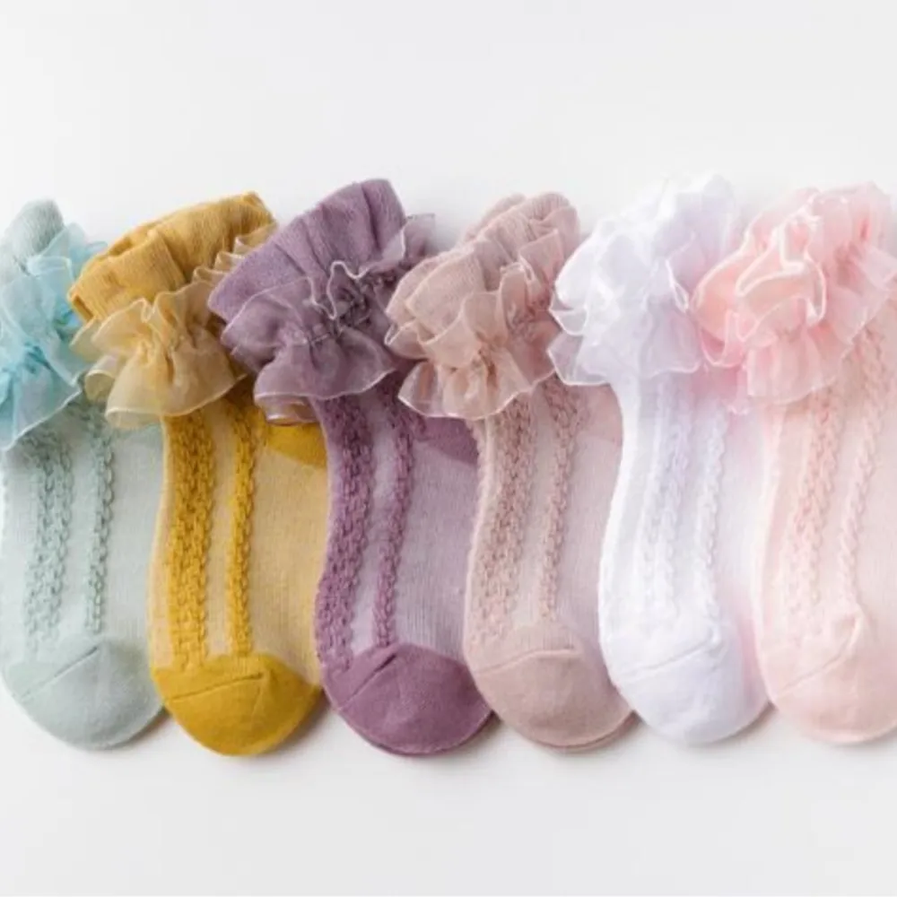 

Girls lace stockings cuhk children socks spring autumn summer girls princess sokken baby jump dance white sock