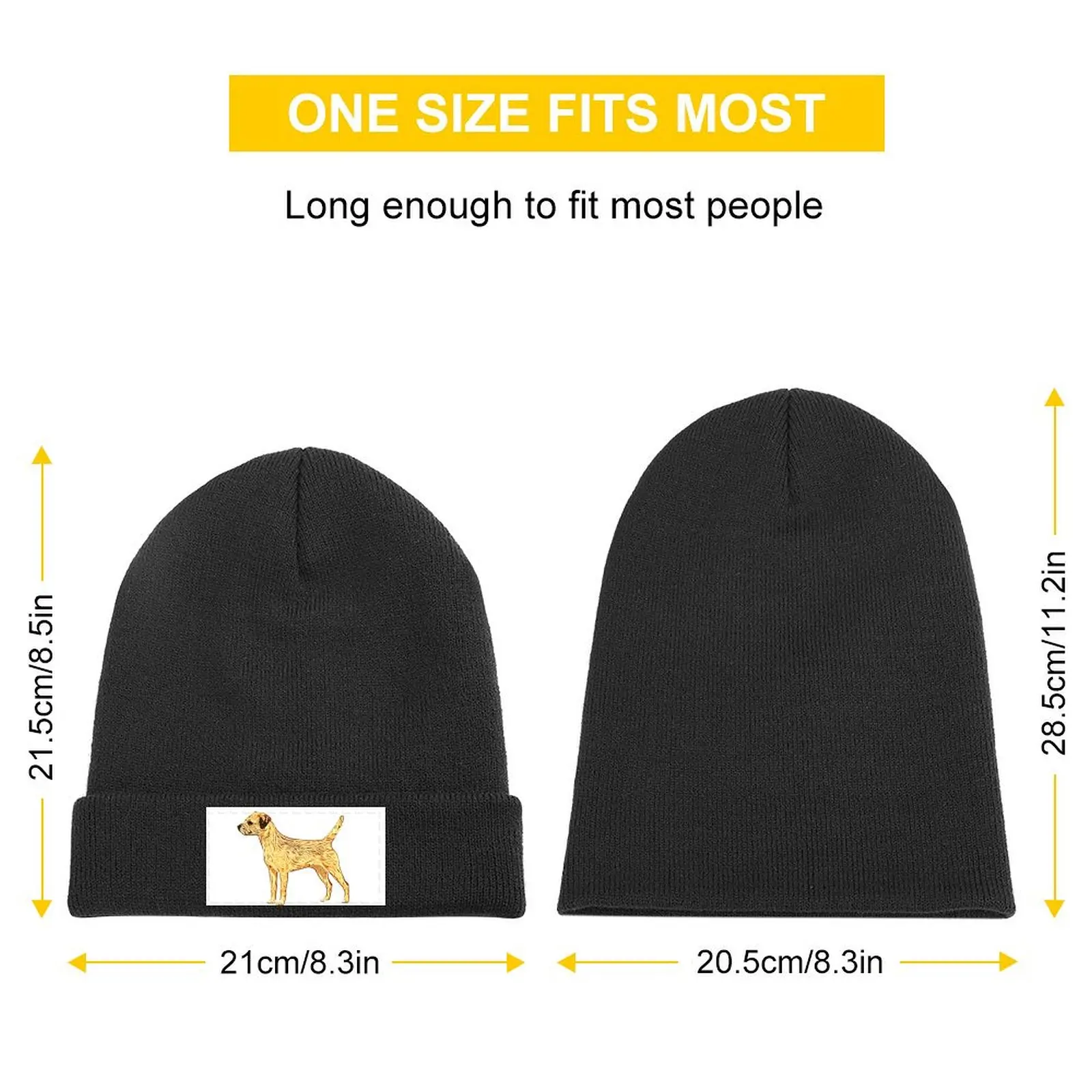 Border Terrier is loyal, adaptable, energetic, and intelligent. Knitted Cap Vintage Woman Men's