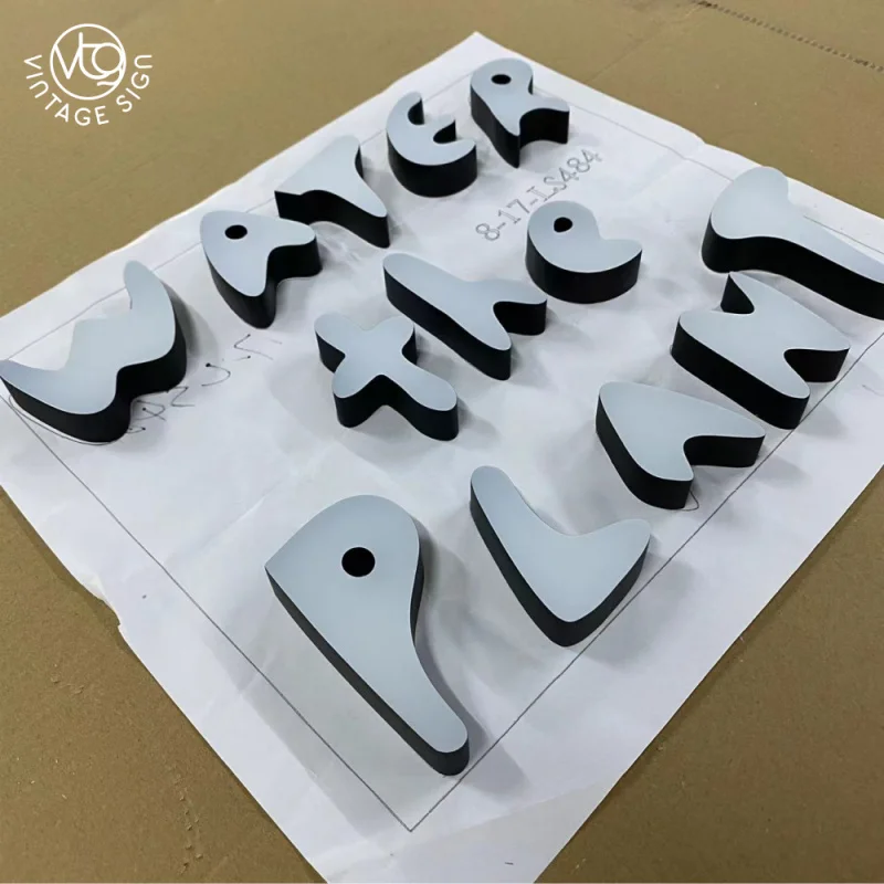 Personalizado 3D letras acrílico porta sinais, eletrônico aberto LED, resina epóxi, personalizado