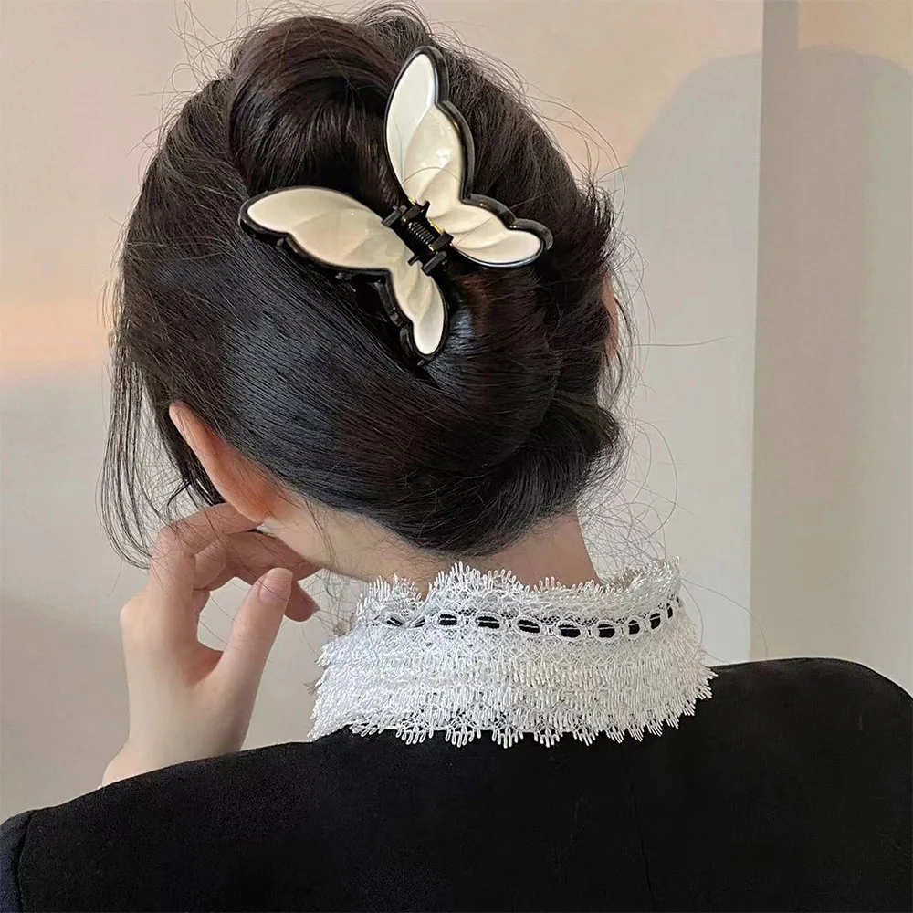 

Retro gentle three-dimensional butterfly grab clip, headgear hairpin, temperament, high sense of luxury, ponytail grab clip, med