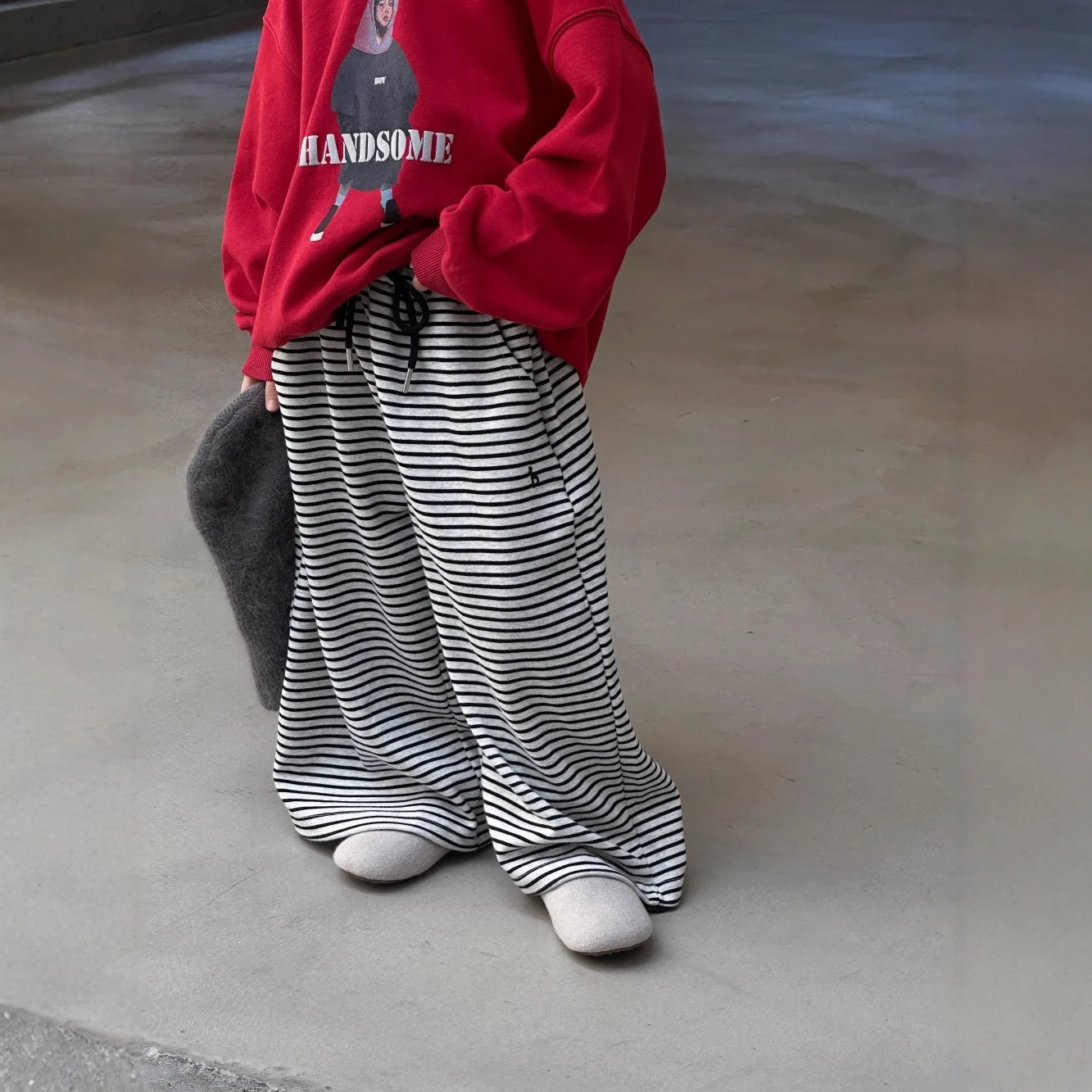 

Children's Pants 25 Autumn New Retro Loose Wide-leg Versatile Autumn and Winter Casual Pants Trousers