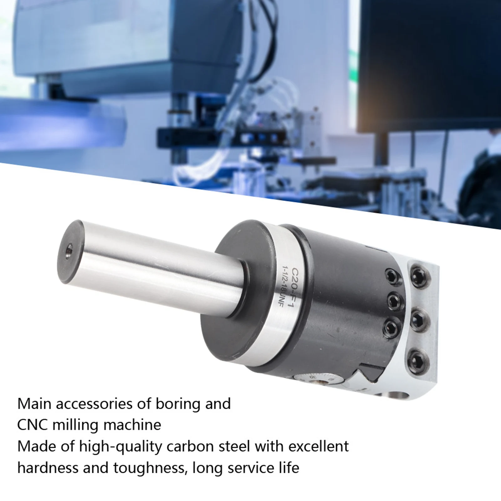 

C20‑F1‑12 Boring Set, Boring Cutter Set Carbon Steel CNC Milling Tool Kits with Storage Box C20‑F1‑12‑9PCS