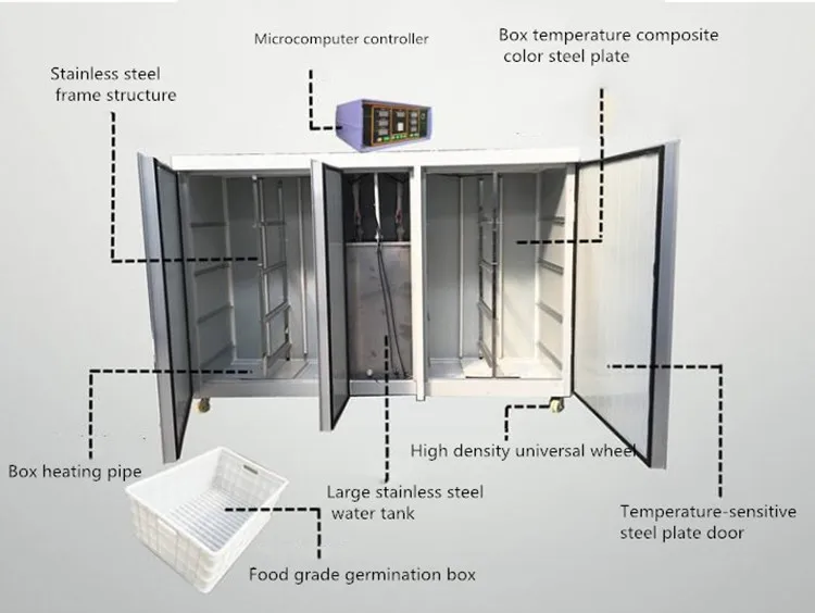 آلة تنبت فول مونج التجارية ذات درجة حرارة ثابتة آلة زراعة تنبت
