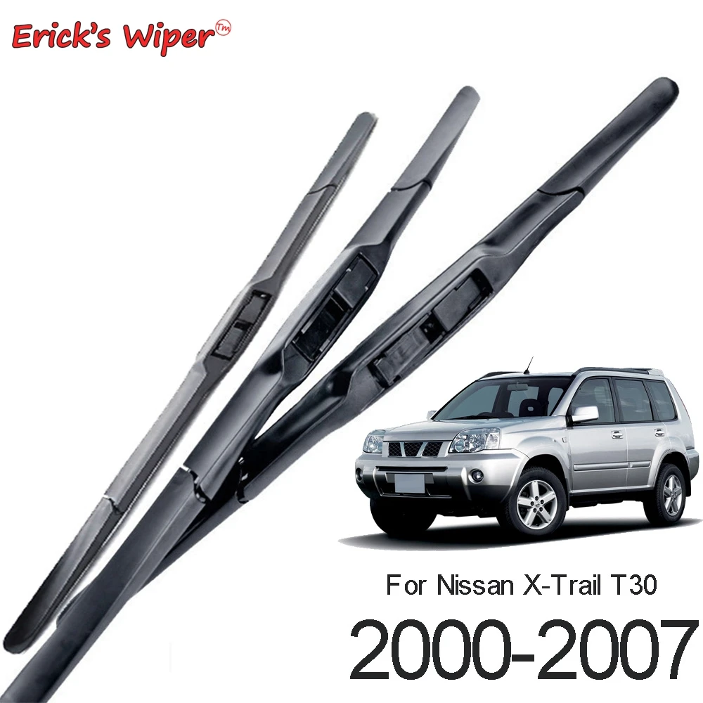 Erick\'s Wiper Front & Rear Wiper Blades Set For Nissan X-Trail T30 2000 - 2007 Windshield Windscreen Window Brushes 24\