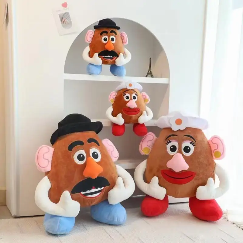 New Disney Cute Cartoon Mr. Potato Mrs. Potato Plush Toy Anime Creative Personalized Doll Pillow Blanket Ornament Holiday Gift