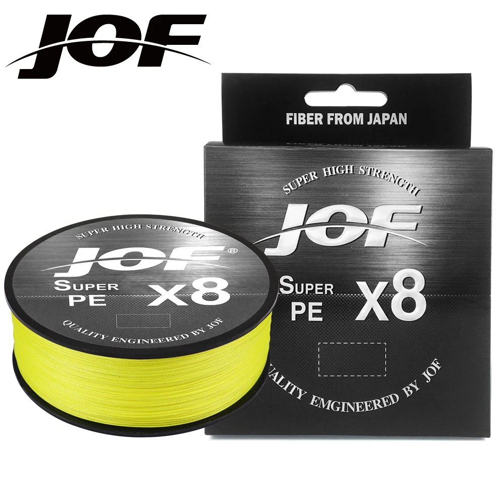 JOF X8 PE Braid Fishing Line Strong PE Abrasion Resistant Fishing Wire for Freshwater Saltwater Outdoor Fishing Gear