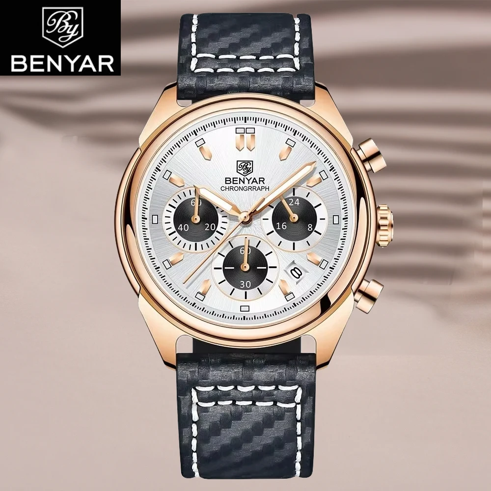 BENYAR, лучшие мужские часы, роскошные спортивные кварцевые часы, золотые модные автоматические часы с датой, Relegio Mangio Mais Vendidos BY5195