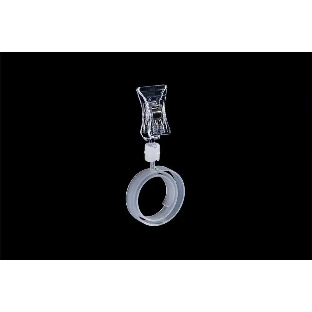 Mini Black Sign Hanging Ticket Holder Clip Rotating Spring Price Tag Gripper