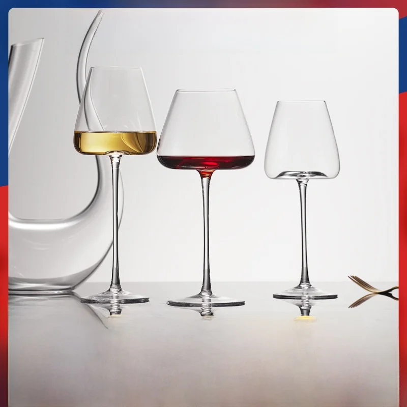 Bordeaux Burgundy Red Wine Glass Thin Light Crystal Wine High Footed Cup Set Nordic Style Wine Cup for Dining