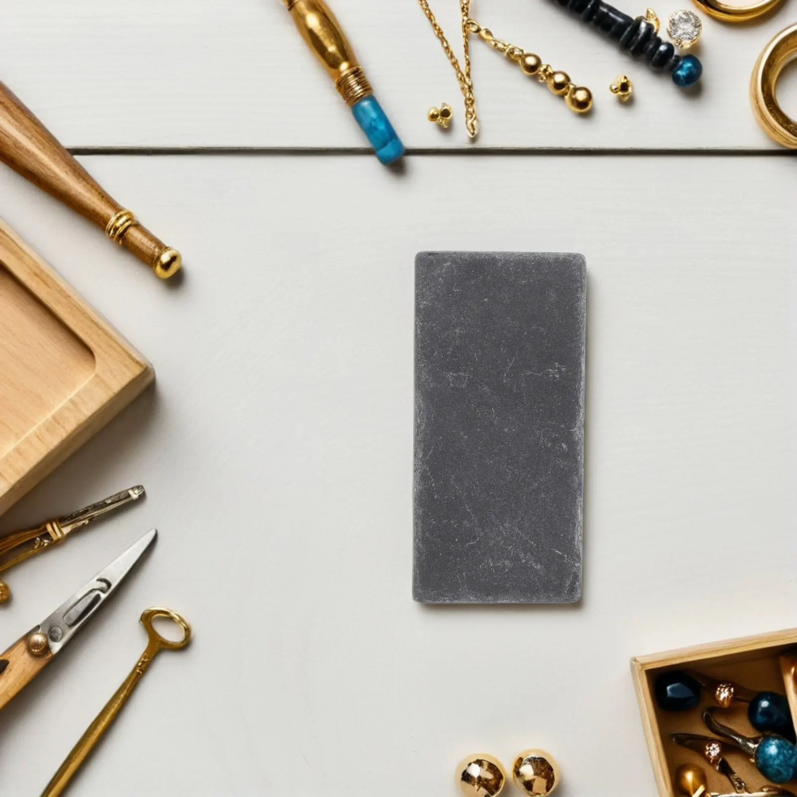 

Portable Gold Testing Stone 4x2 Inch Jewelry Tester Tool for Gold Silver Platinum Metal Testing Instant Purity