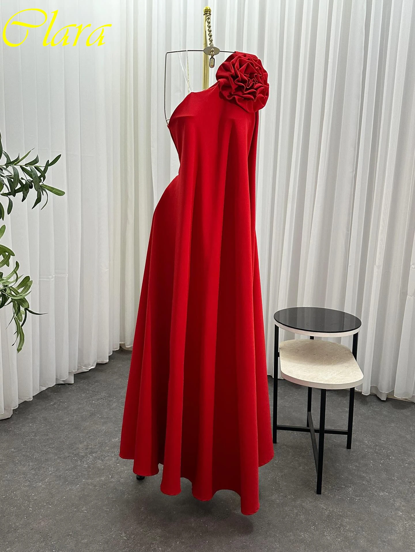 

Customized A-Line One Shoulder Elegant Formal Evening Dress Fashion High Quality Bespoke Occasion Gowns Temperament Prom Dress