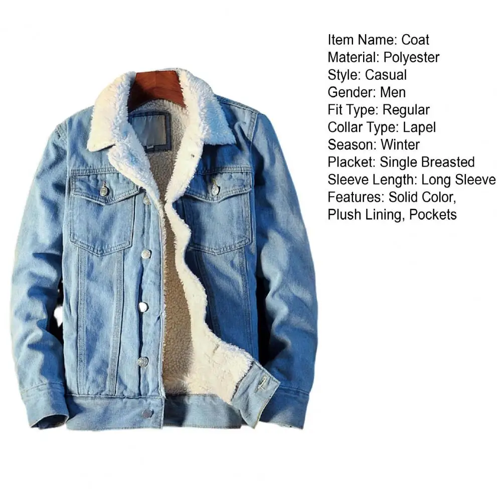 Men Winter Autumn Jacket Denim Inner Fleece Thicken Winter Jeans Jacket Coat Men's Turn-down Velvet Jacket Mens Fur Parkas 15 S4924de18a718471db496a787eb7a7057d