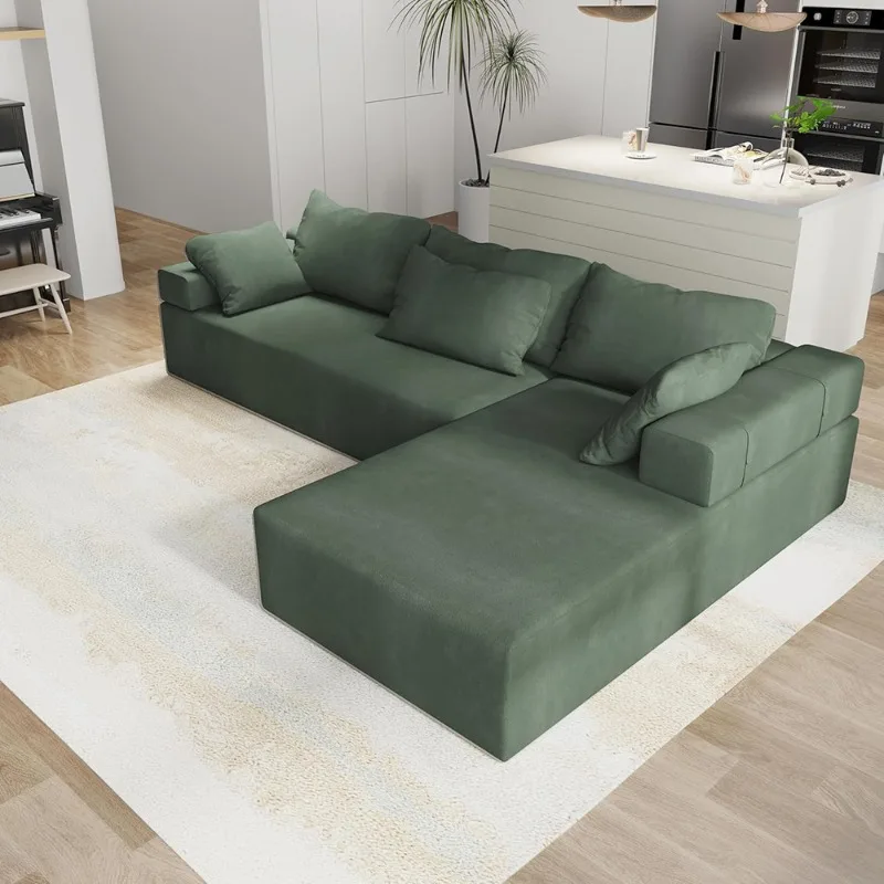 Compressed fabric module combination furniture set with pillow