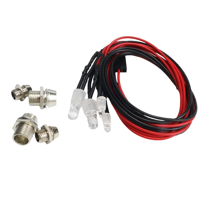 Nowy zestaw 1 szt. 2 / 4 / 6 / 8-calowe lampy przednie LED RC, reflektory nocne, diody LED 3/5 mm do modeli samochodów driftowych i crawlerów, do tuningu samochodów RC