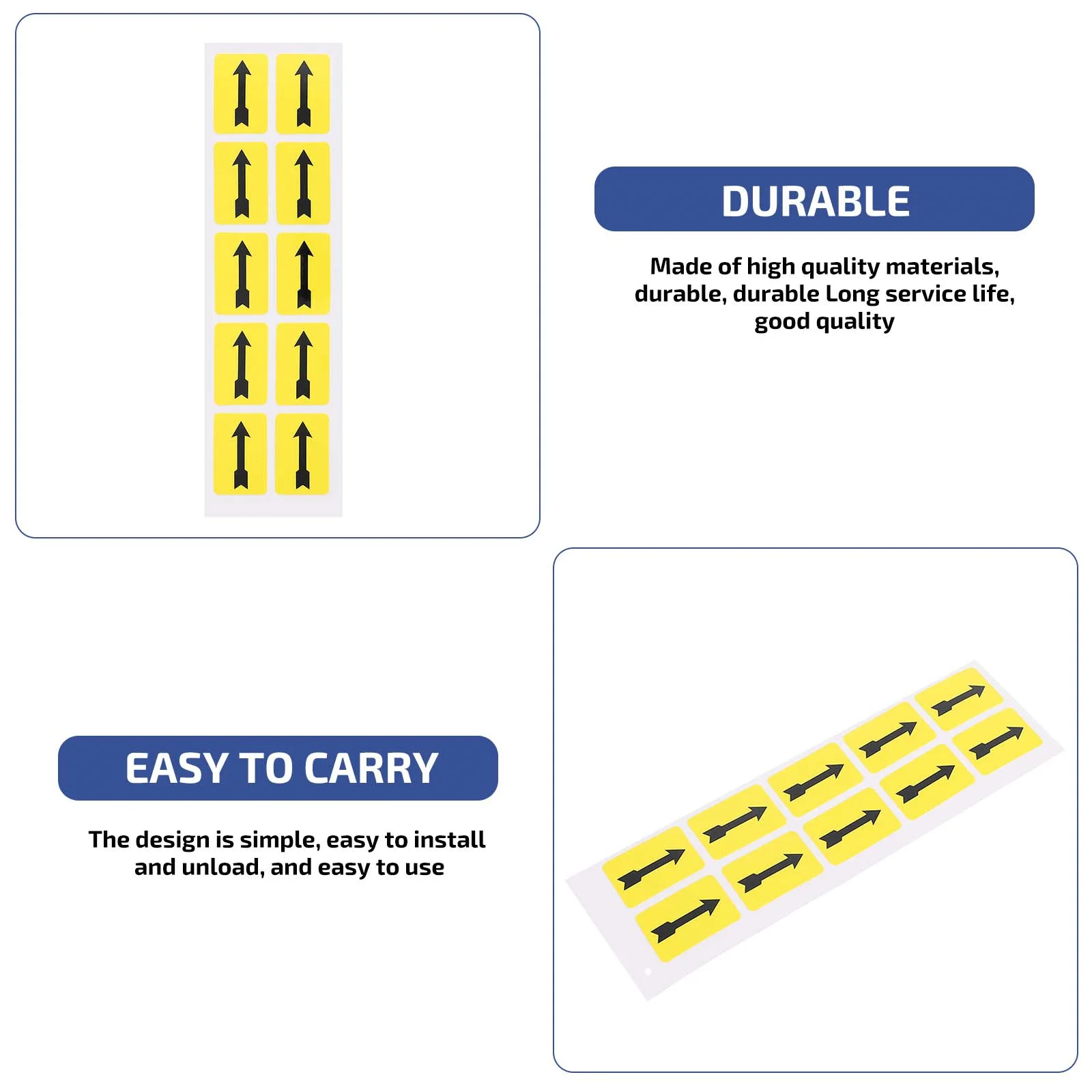 

10pcs Direction Label Arrow Indicator Sticker Safety Warning Decal For Office School Factory Use