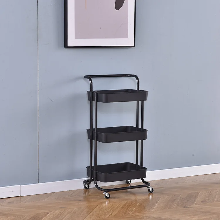 

Installation-free trolley rack Bedroom multi-layer storage rack Wholesale removable kitchen Bathroom storage rack