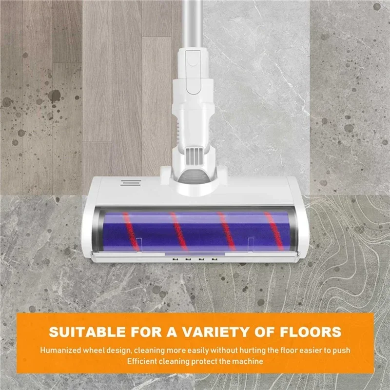 LED Electric Floor Brush Head For Xiaomi Mijia 1C K10 / Mijia G9 G10 / Dreame V8/V9B/V9P/V11 Vacuum Cleaner Brush Head