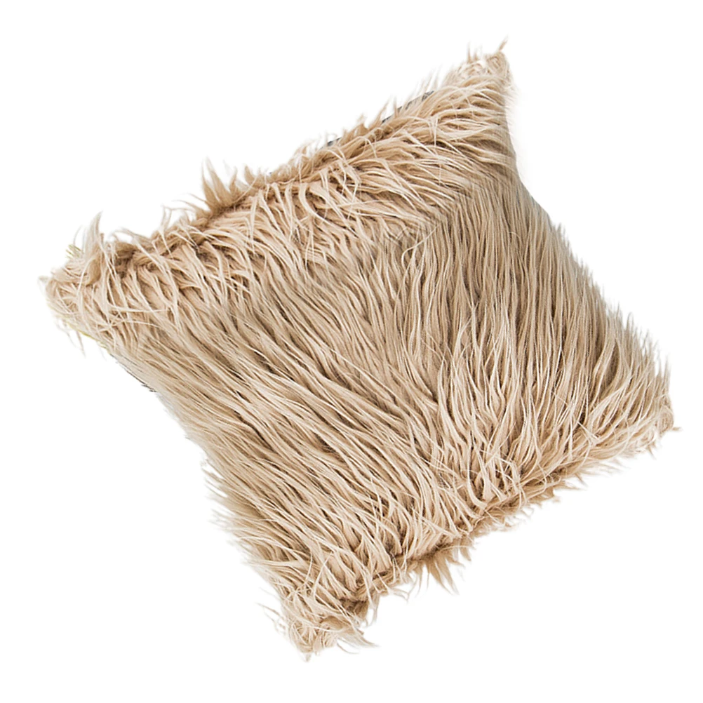 

Wool Cushion Cover Simple Design Decoration Couch Pillow Covers Case Pillowcase Solid Color Rectangle Sofa Fuzzy Throw