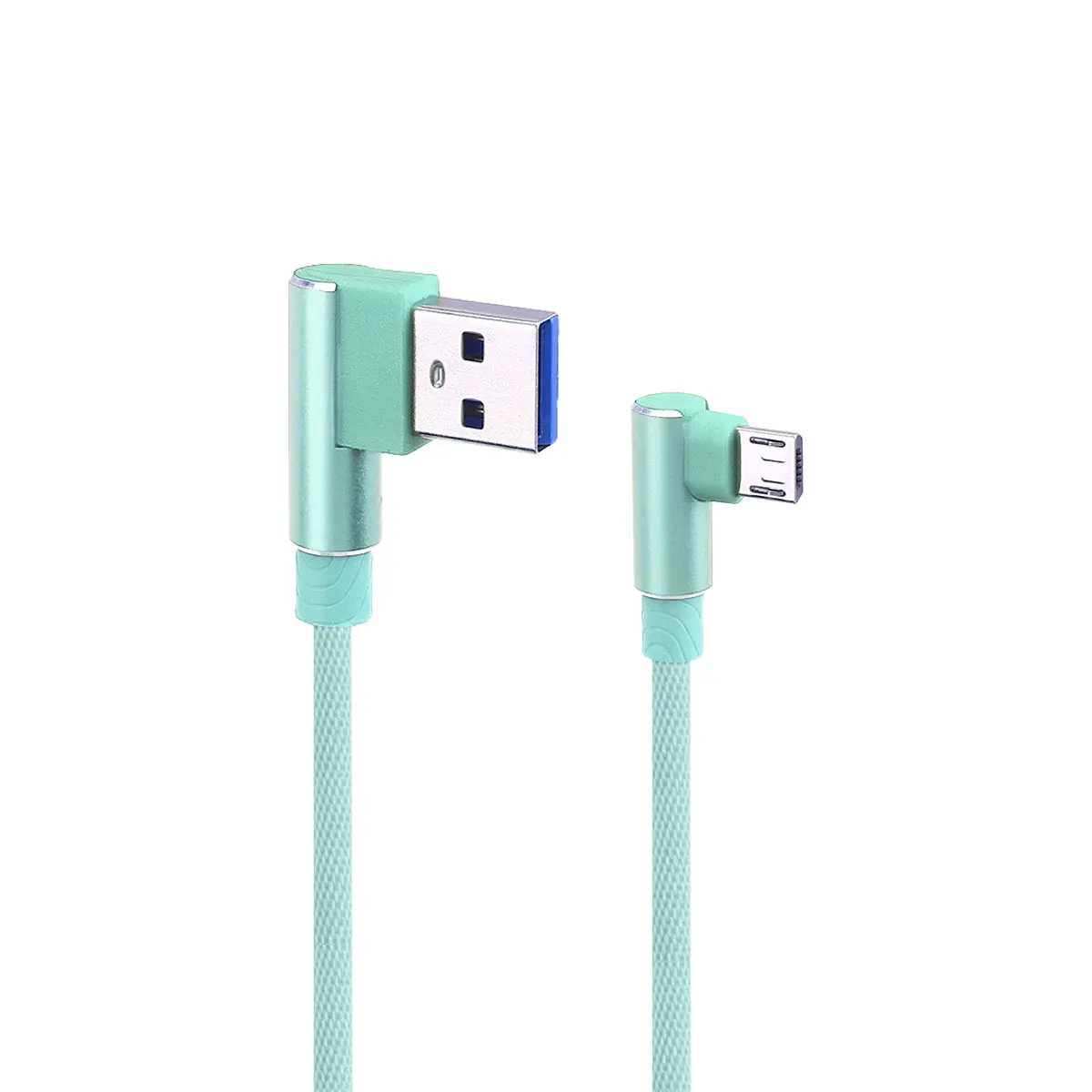 

Micro USB Cable Data Long Green Extension Cord for Phone Charging Sync Durability USB C L Type
